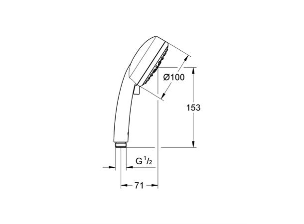 Hånddusj Grohe New Tempesta Cosmopolitan 4jet 100 - Krom -