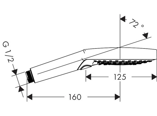 Hånddusj Hansgrohe Raindance SelectS 3jet 120 EcoSmart 9 l/min Hvit/krom