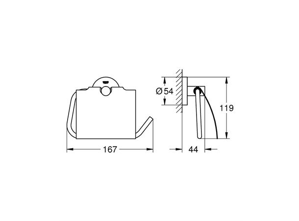 Toalettpapirholder Grohe Essentials - Krom -