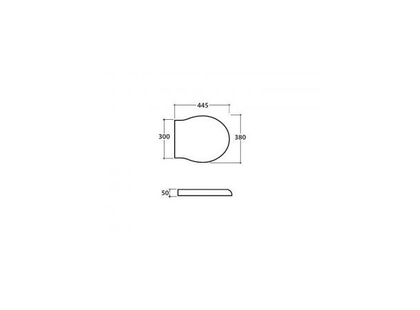 Toalettsete Globo Paestum Soft-close - Hvit -