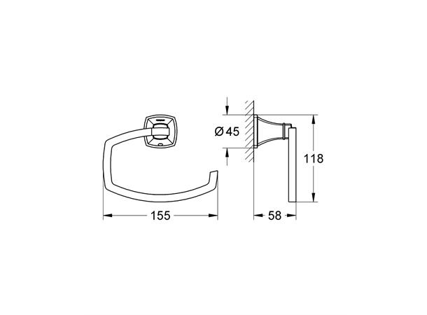 Toalettpapirholder Grohe Grandera - Krom -