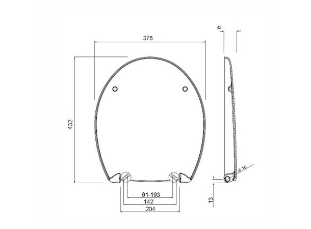 Toalettsete Kolo Optima Soft-close - Hvit -