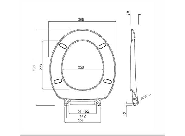 Toalettsete Kolo Optima Soft-close - Hvit -