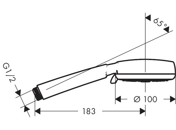 Hånddusj Hansgrohe Crometta 100 3jet Multi - Hvit/krom -