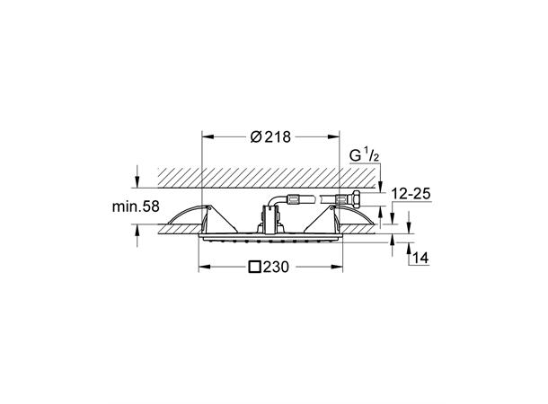 Raindance Grohe Allure 1jet Rainshower takdusj- Krom -