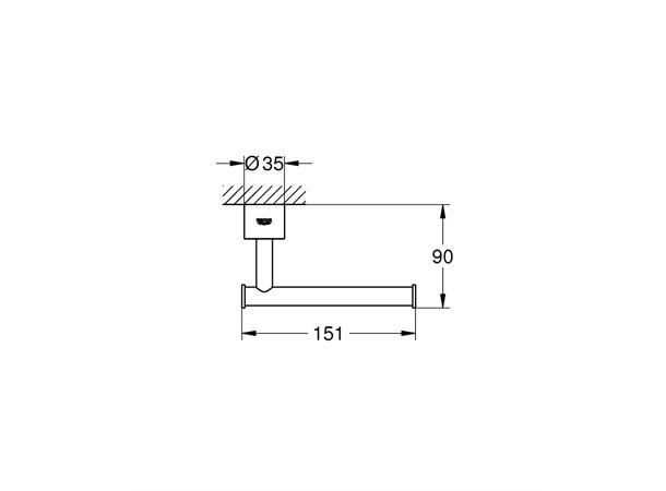 Toalettpapirholder Grohe Atrio - Krom -