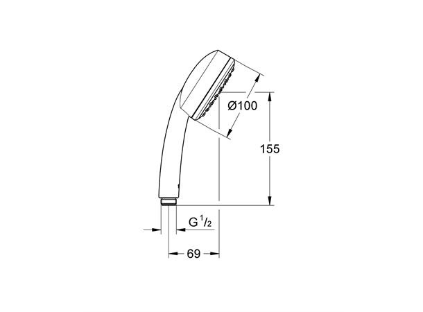 Hånddusj Grohe New Tempesta Cosmopolitan 1jet 100 - Krom -