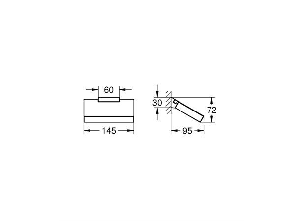 Toalettpapirholder Grohe Selection Cube - Krom -