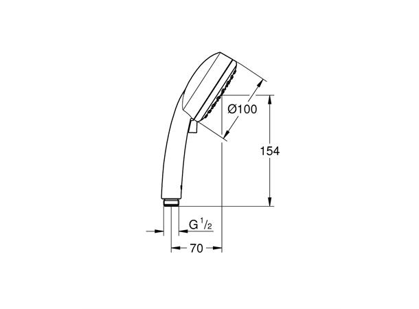 Hånddusj Grohe Tempesta Cosmopolitan 2jet 100 - Krom -