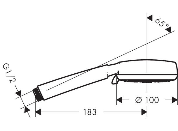 Hånddusj Hansgrohe Crometta 100 4jet Vario - Hvit/krom -