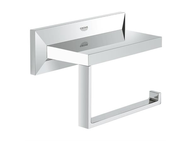 Toalettpapirholder Grohe Allure Brilliant med hylle - Krom -