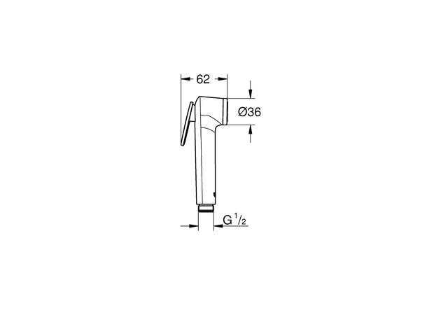 Hånddusj Grohe Tempesta-F Trigger 1jet - Hvit/krom -