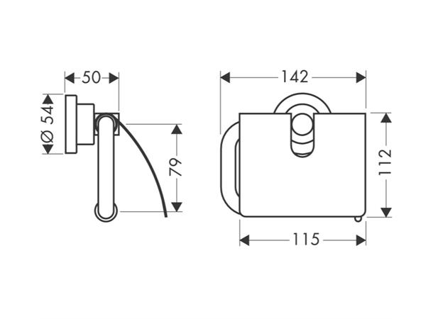 Toalettpapirholder Axor Citterio - Krom -